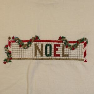 80s noel embroidered christmas t shirt